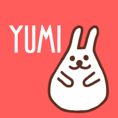 Sticker with the name of Yumi.