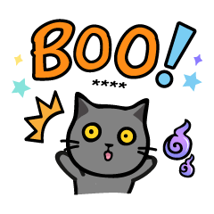 Meow Halloween custom stickers TH