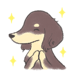Sticker of relax dachshund