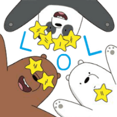 We Bare Bears Snack Time Stiker LINE LINE STORE We Bare Bears Snack Time Stiker LINE LINE STORE