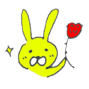 Healing colorful rabbit