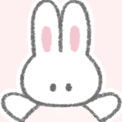 The fluffy bunny sticker (BIG)