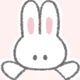 The fluffy bunny sticker (BIG)