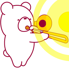 The bear."UGOKUMA" He plays a trombone.2