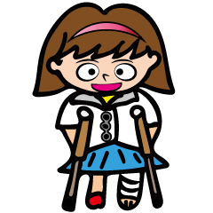 Hana-chan who have broken a leg