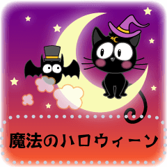 Black Cat Kiki-Halloween Magic Message-2