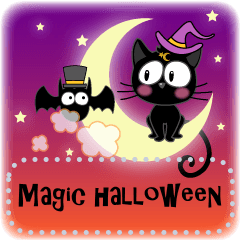 Black Cat Kiki-Halloween Magic Message-1