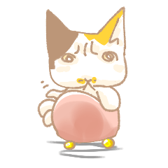Calico cat Mei-chan Sticker BIG