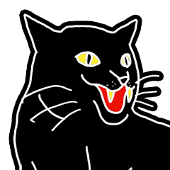 Black cat Gigi's daily conversation