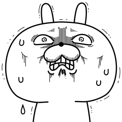 激しく動く 顔芸うさぎ16 Line スタンプ Line Store 激しく動く 顔芸うさぎ16 Line スタンプ Line Store