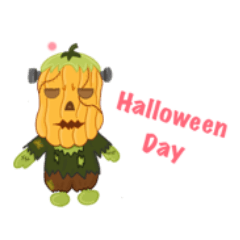 Halloween pumpkin ghost