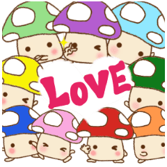 Fly Mushroom Line Stickers Line Store