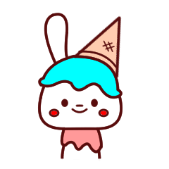 アイスクリームが好きなウサギさん Line スタンプ Line Store