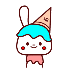 アイスクリームが好きなウサギさん Line スタンプ Line Store