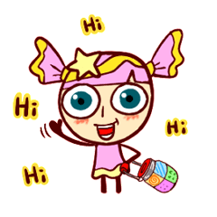 Animated Pink Candy 'Lucy' stickers 2