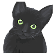 ある黒猫のスタンプ