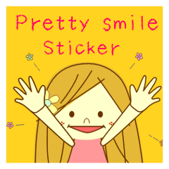 Cute girl of a smile sticker