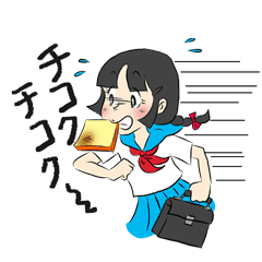 The Retro Girl S Manga Stickers Line Stickers Line Store
