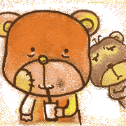 Patch bear Po and his friend