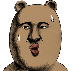 Bear's facial expression stickers