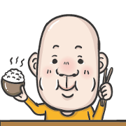 A bald headed person