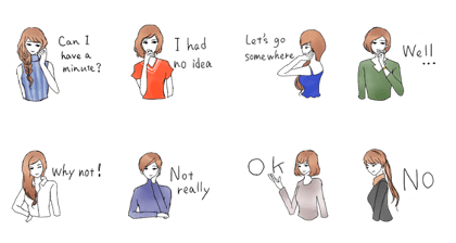Fashionable girl sticker2