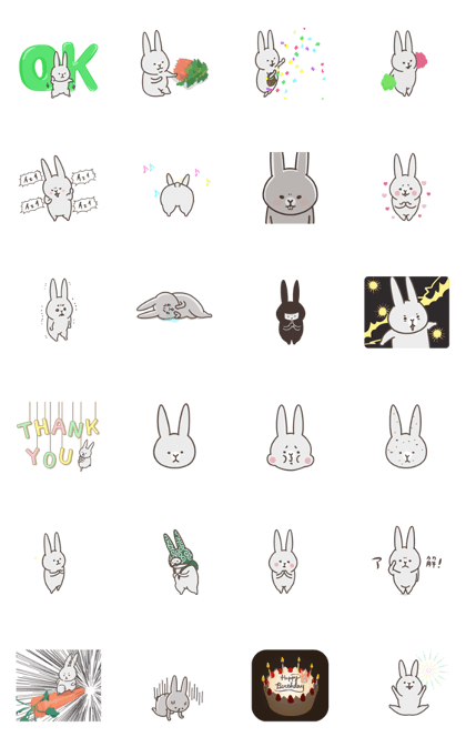 Gray rabbit go crazy
