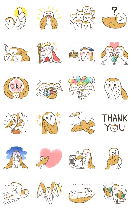 Raptors sticker ~Barn owl ver.~