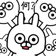 The sticker of animation rabbit guy