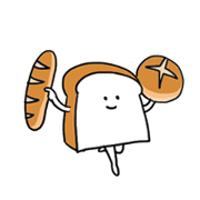 Sticker of bread