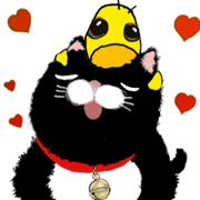 Black Bean and YAYA animated sticker1