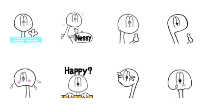 Animated Stickers of Nessy 1