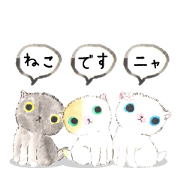 Three kittens of the watercolor