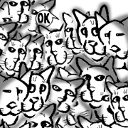Cats only sticker