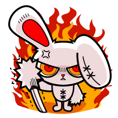 Bloody Bunny Animated Line スタンプ Line Store