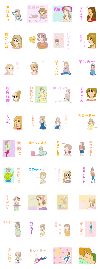 Person's various sticker.