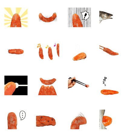 The seasoned cod roe with full force.