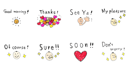 Greeting of handsome boy stickers