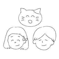 Boy,Girl&Cat