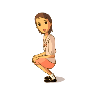 A schoolgirl with a red skirt "Ploywarn"