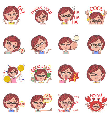 honey lemon girl with glasses