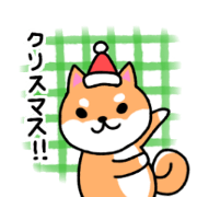 Shiba Inu's Christmas sticker of