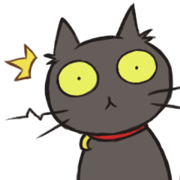 Black Cat and Moon