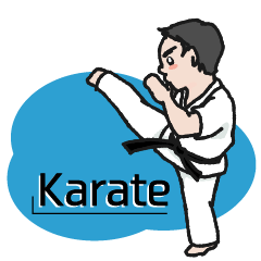 One frame with a karate friends 2