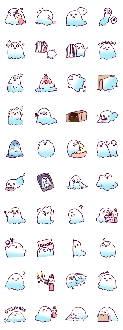 Ghost Parakeet Melty and Roo