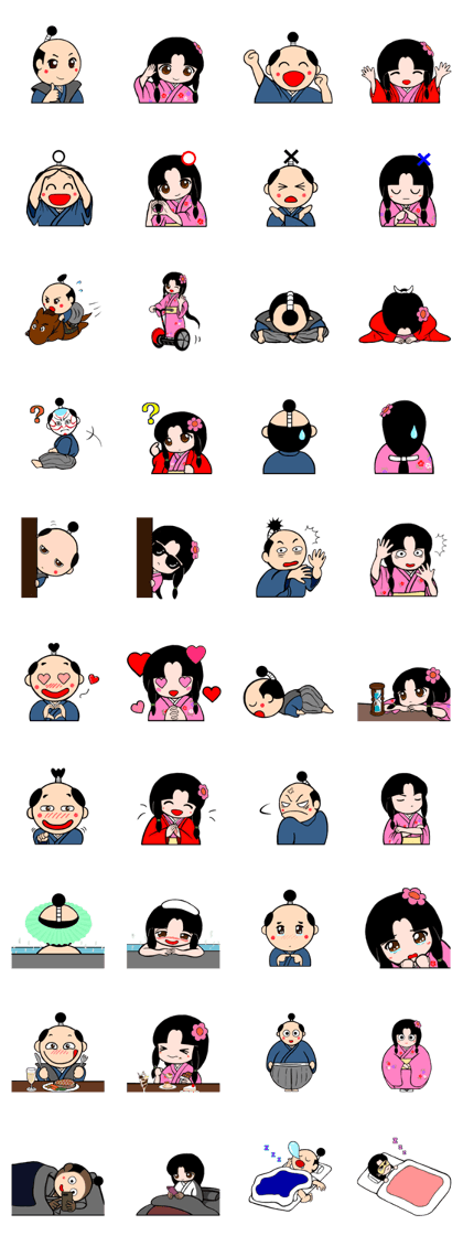 Sakayaki-kun&Ohime-chan Sticker