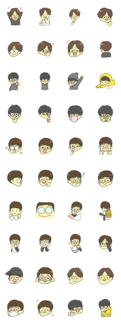 Round glasses boy