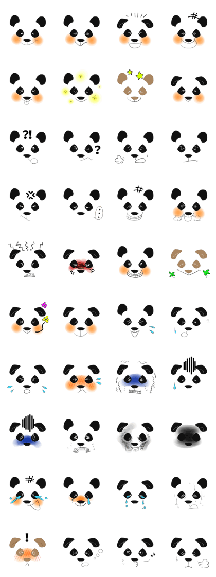 panda face sticker