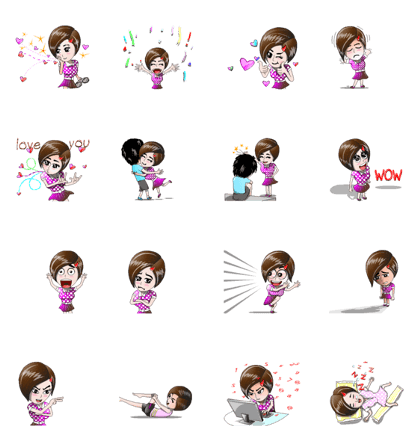 girl's pink the series Ani V-2 Eng