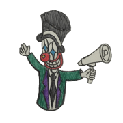 Clown red nose.